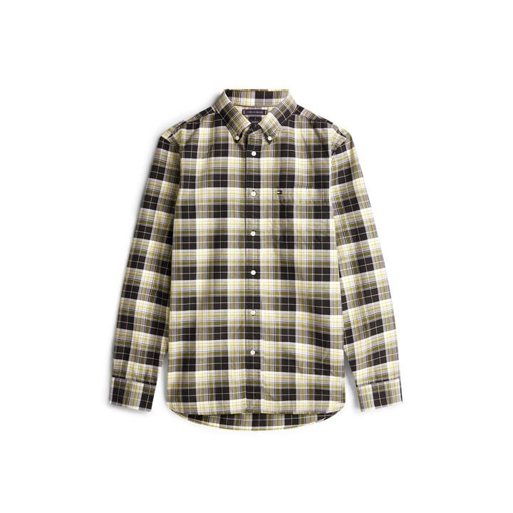 Tommy Hilfiger Men's Beige Tommy Chk Oxfrd Shrt Sn61