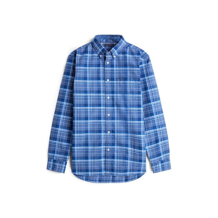 Tommy Hilfiger Men's Blue Tommy Chk Oxfrd Shrt Sn61