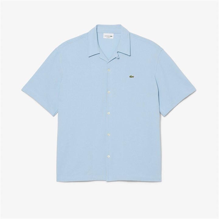 Lacoste Men's Blue Short Sleeve Plain Shirt