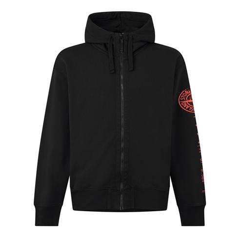 STONE ISLAND - Men's Print Full-Zip Cotton Oversized-Fit Hoodie