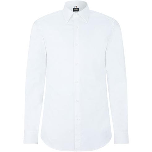 BOSS Motion L Camicia Uomo Regular Fit In Jersey Di Cotone – Colletto Kent, Polsini Angolati, Taglia M