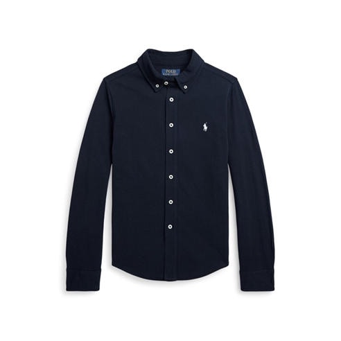 POLO RALPH LAUREN - Kids' Mesh Long Sleeve Plain Shirt