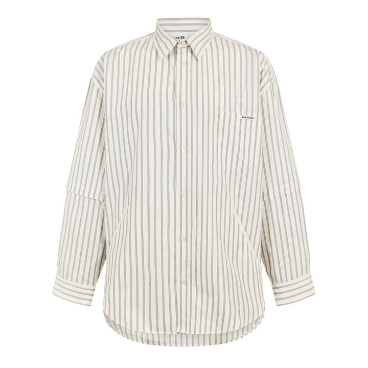 Acne Studios Men's White Acne Stripe Shirt Sn62
