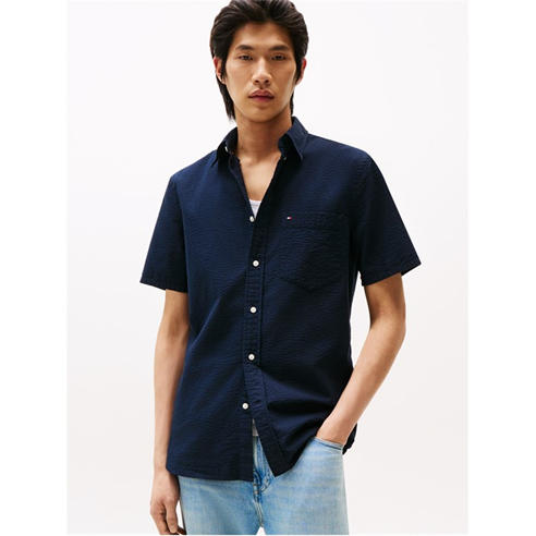 Tommy Hilfiger - Seersucker Solid Ss Rf Shirt