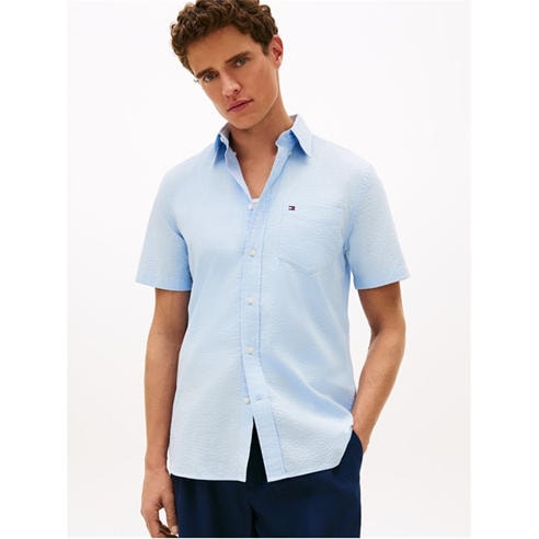 Tommy Hilfiger - Seersucker Solid Ss Rf Shirt