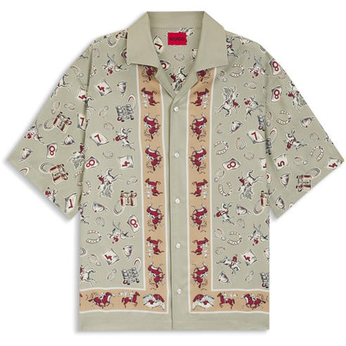 Hugo - Men's Long Sleeve Patterned Shirt