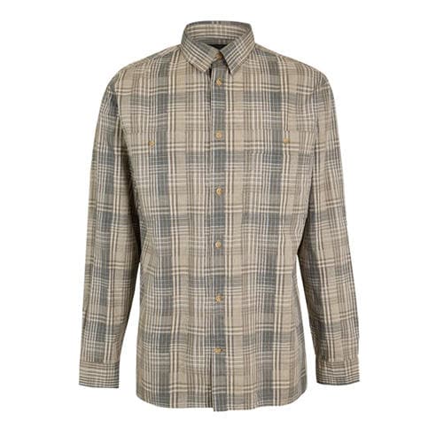 Barbour - Mens Barbour Maxwell Checked Patch Long-Sleeved Relaxed Shirt