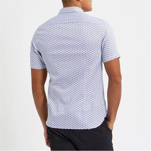 Ted Baker - Men's Geo Short-Sleeve Patterned Shirt