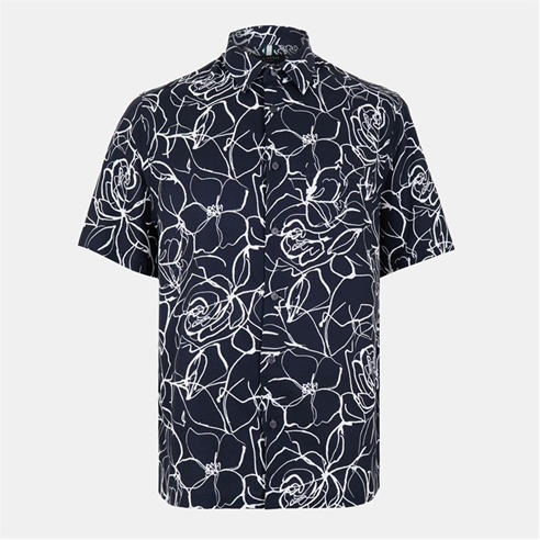 Ted Baker - Men's Short-Sleeve Patterned Shirt