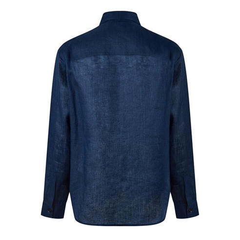 PALM ANGELS - Men's Long-Sleeve Linen Shirt