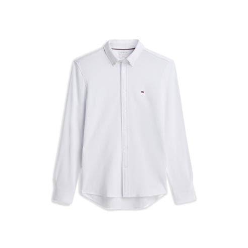 Tommy Hilfiger - Men's Cotton Knitted Long-Sleeve Slim-Fit Shirt