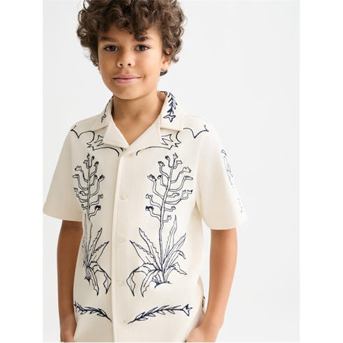 Scotch and Soda - Kids' Patterned Short Sleeve Shirt