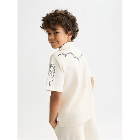 Scotch and Soda - Kids' Patterned Short Sleeve Shirt