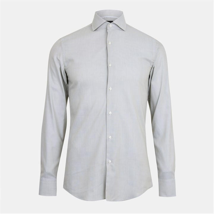 Boss Men's Green Oxford Long Sleeve Shirt