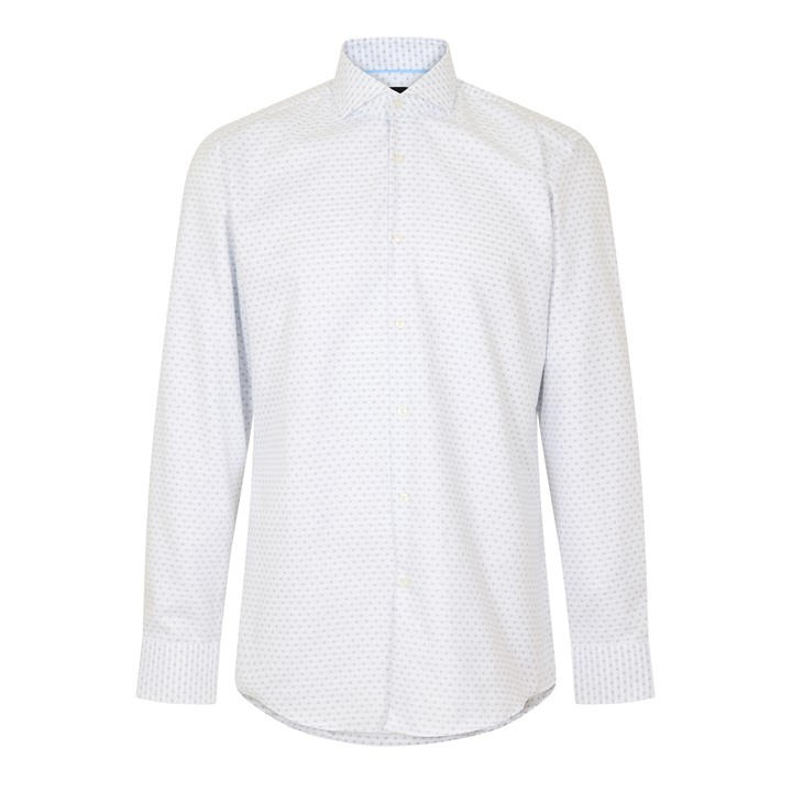 Boss Men's White H-Hank-Spread-C1-222 10267991 Oxford Shirt