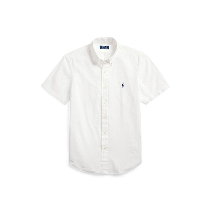 Polo Ralph Lauren Men's White Seersucker Shirt - Size 2XL