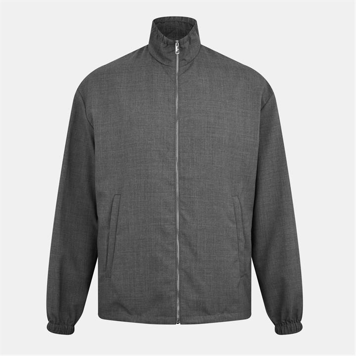Prada Men's Grey Wool Blouson Jacket Medium