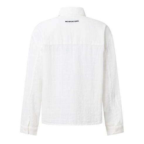 MKI MIYUKI ZOKU - Men's Loose Weave Long Sleeve Patterned Shirt