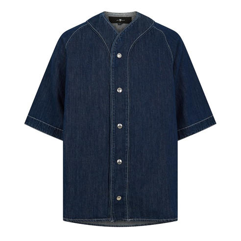 7 For All Mankind - Men's Plain Short Sleeve Shirt