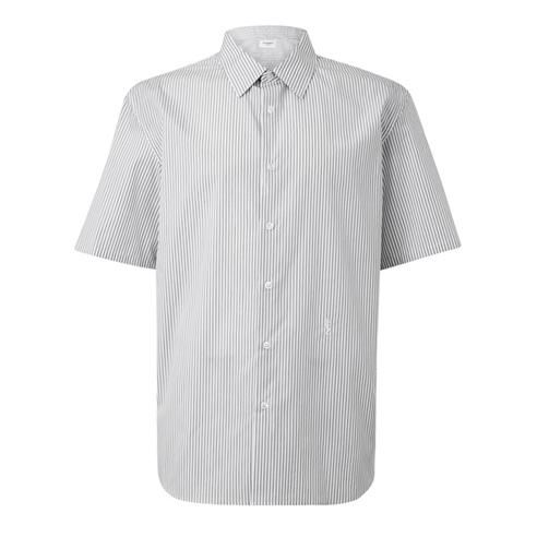 SAINT LAURENT - Men's Cassandre Striped Short-Sleeve Shirt