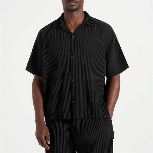 MANIERE DE VOIR - Mens Justin Pleated Boxy Shirt