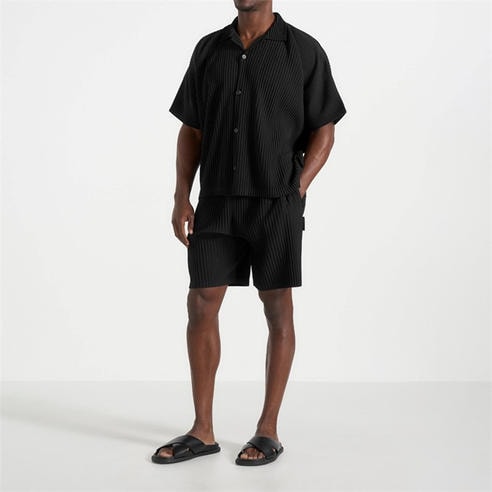 MANIERE DE VOIR - Mens Justin Pleated Boxy Shirt