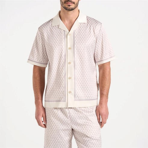 MANIERE DE VOIR - Mens Idriss Eiffel Monogram Resort Shirt
