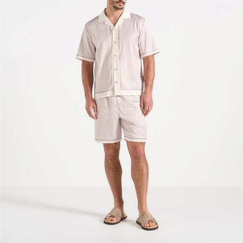 MANIERE DE VOIR - Mens Idriss Eiffel Monogram Resort Shirt