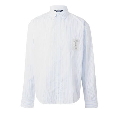 JACQUEMUS - Men's Simon Striped Long-Sleeve Cotton Oversized-Fit Shirt