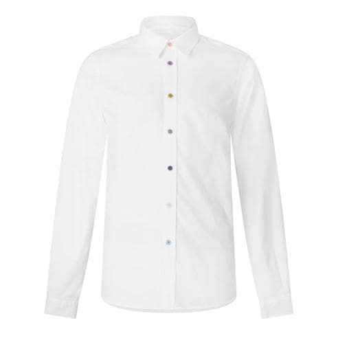 PS Paul Smith - Men's Multi-Button Cotton Long-Sleeve Tailored-Fit Shirt