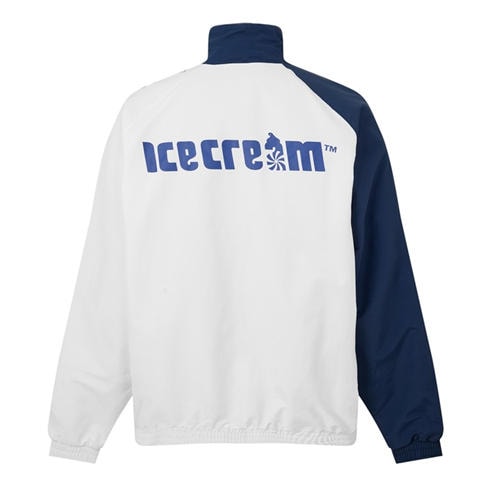 ICECREAM - Men's Running Dog Panelled Full-Zip Funnel-Neck Tracksuit Top