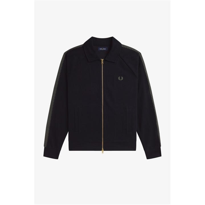 Fred Perry Men's Black Fred Side Tape Jkt Sn54 Large