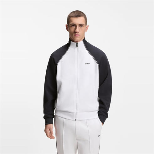 Boss - Mens BOSS GREEN Long Sleeve Tracksuit Top with Logo Detail