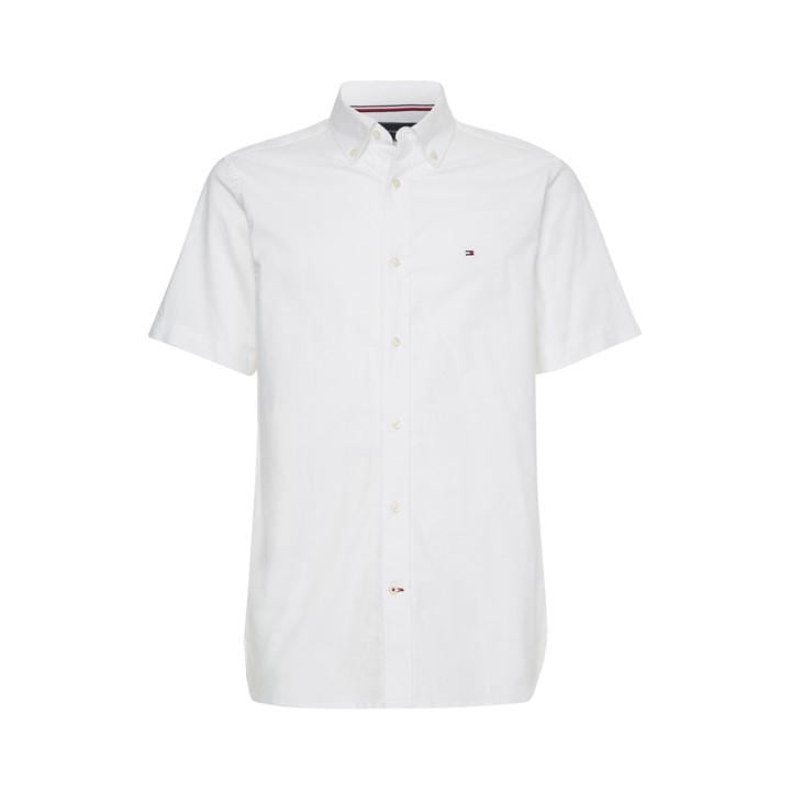 Tommy Hilfiger Short Sleeve Oxford Shirt – White
