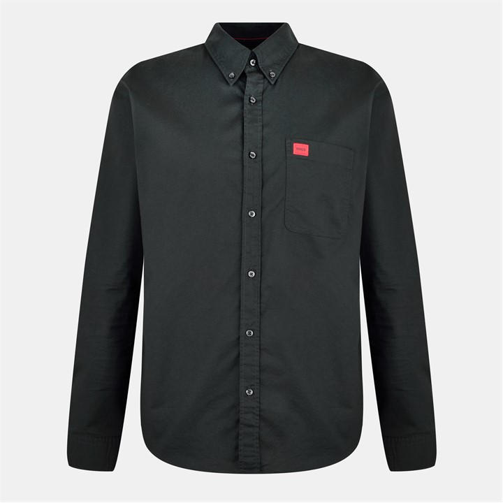 Hugo Boss Evito Long Sleeve Shirt In Black