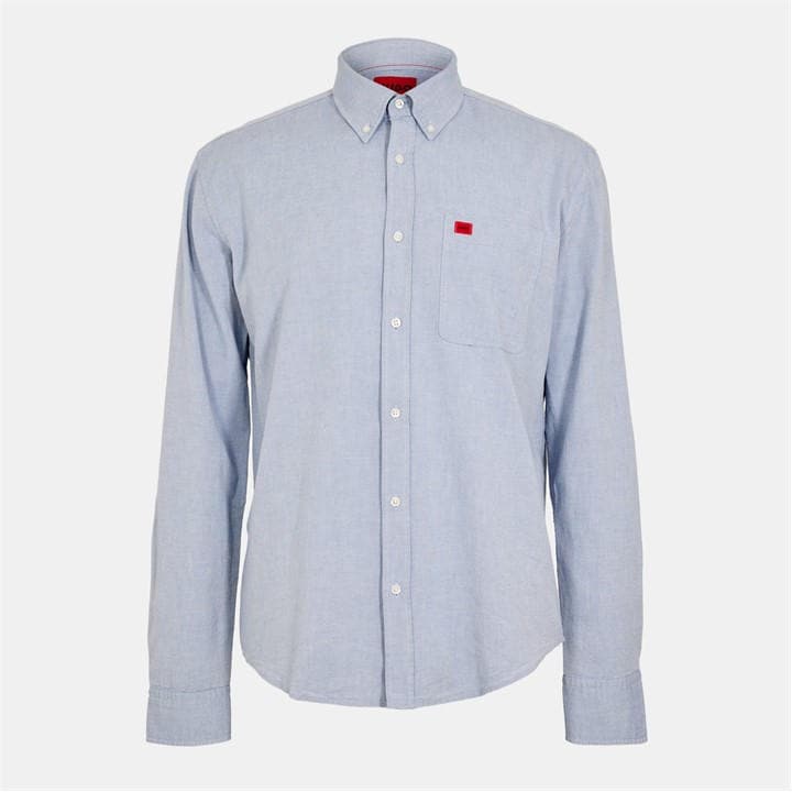 Hugo Boss Evito Long Sleeve Shirt In Blue