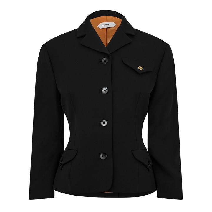 Versace Women's Black Wool Jacket Ld62