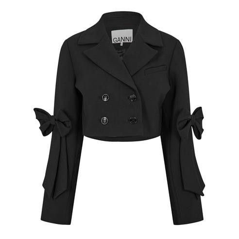 GANNI - Women's Bonded Crop Blazer