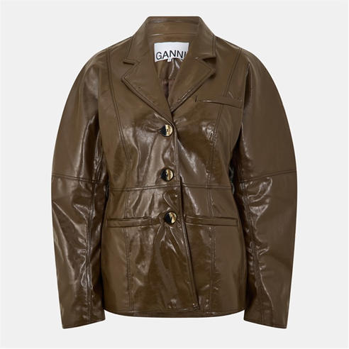 GANNI - Women's Patent Blazer