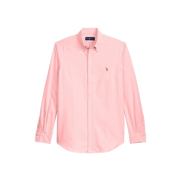 Polo Ralph Lauren Men's Pink Slim Fit Oxford Long Sleeve Shirt - XL