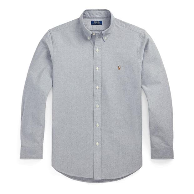 White - Polo Ralph Lauren - Men's Slim Fit Oxford Long Sleeve Shirt