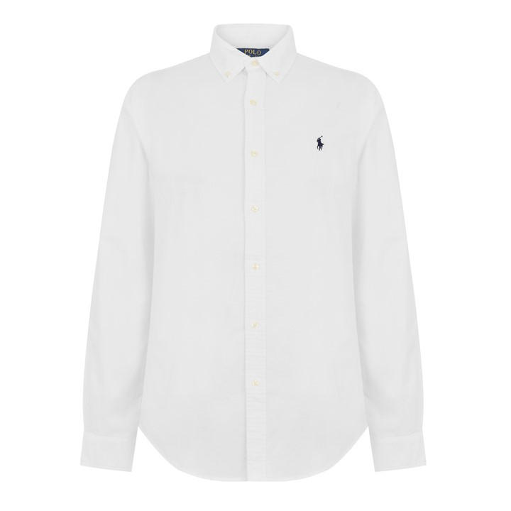Polo Ralph Lauren Men's White Slim Fit Oxford Long Sleeve Shirt - Size 2XL