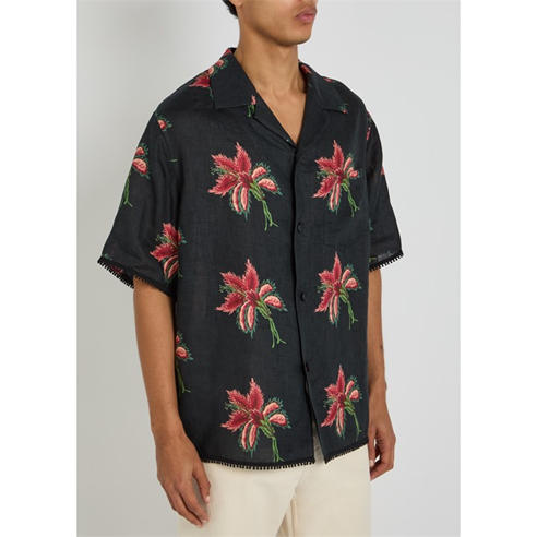 Valentino - VAL LINEN PAPIER FLORAL SHIRT