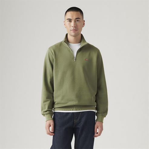 Levis - Levis Original Hm 1/4 Zip Moss Olive