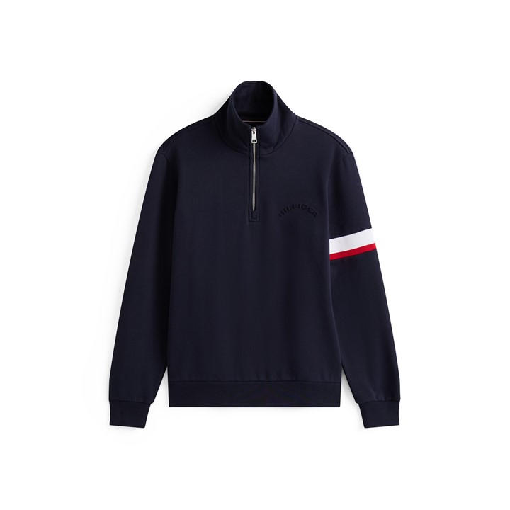 Tommy Hilfiger Men's Blue Quarter Zip Fleece