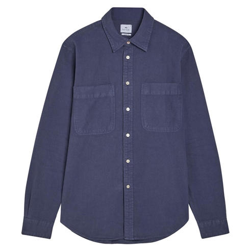 PS Paul Smith - PS MENS TWIN POCKET SHIRT BLUE