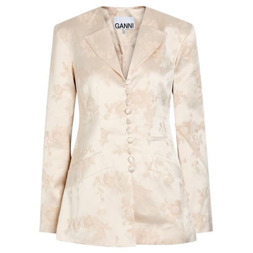 Ganni - BZ Sateen Jacquard Blazer