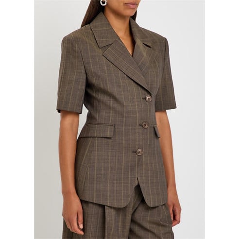 Ganni - JKT Melange Stripe Shrt Blazer