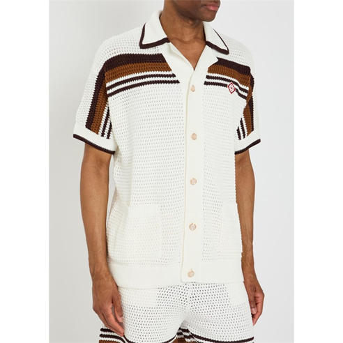 Casablanca - CASA CROCHET SHORT SLEEVE SHIR