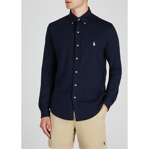 Polo Ralph Lauren - Men's Long-Sleeve Cotton Mesh Shirt